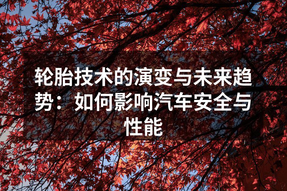 现代轮胎的科技进步体现